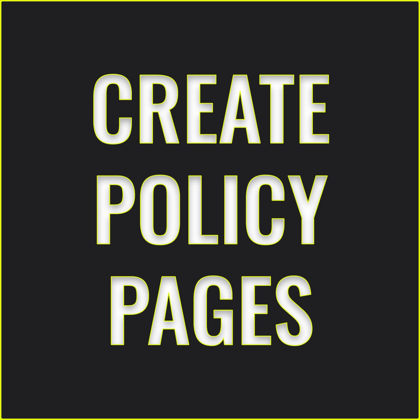 Create Policy Pages For Website - Privacy Policy, Refund Policy, Terms Of Service, And Shipping Policy