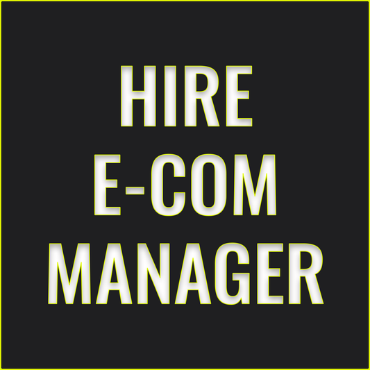 Hire An E-Commerce Manager - Marketing, Design, And Analytics